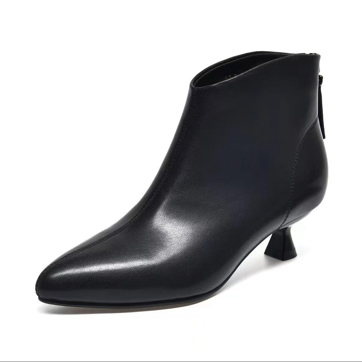 Women's Low Pointed Toe Mid Soft Fleece-lined Boots