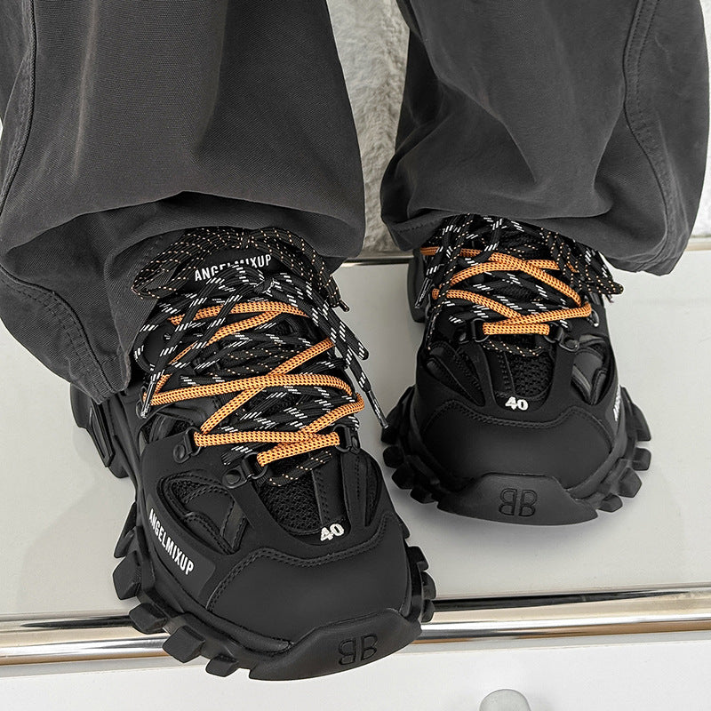 Men's Invisible Height Increasing Dad Surrounding Strap Platform Men's Casual Shoes