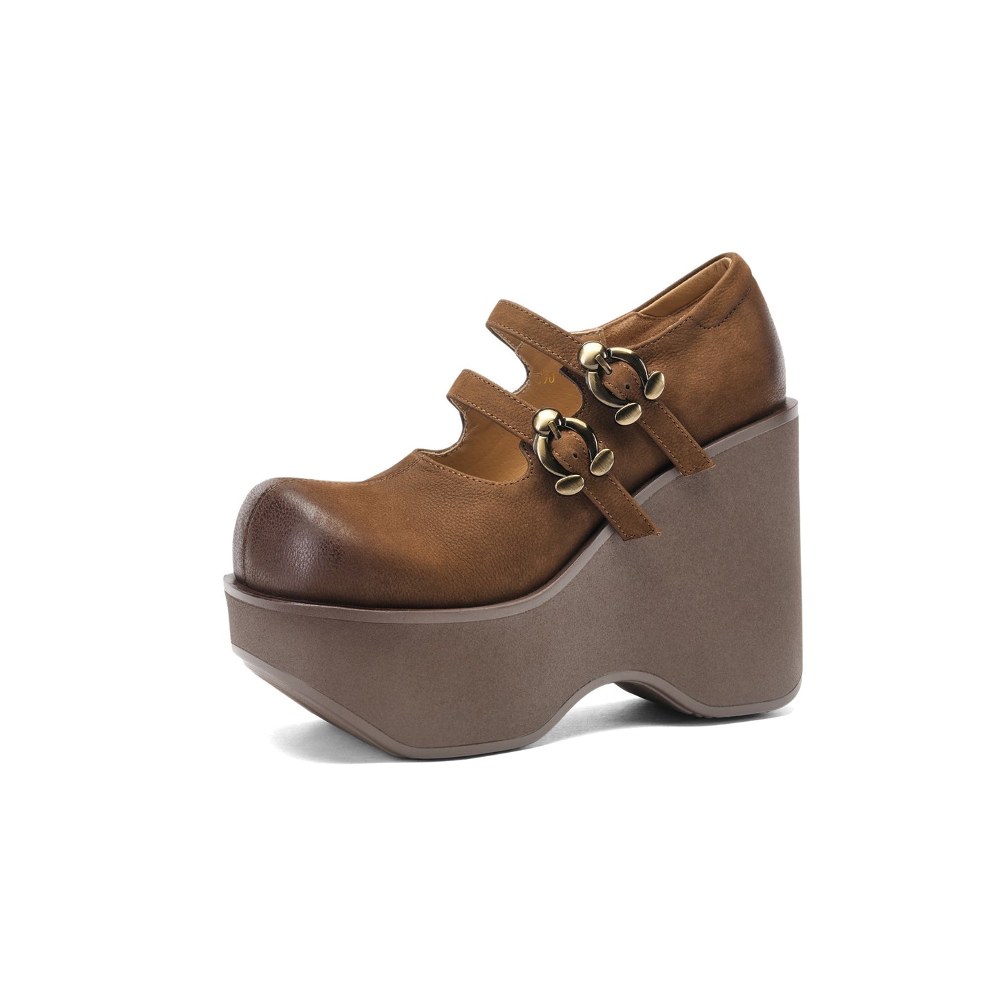 Women's Genuine Fashion Retro Platform High Pumps Women's Casual Shoes