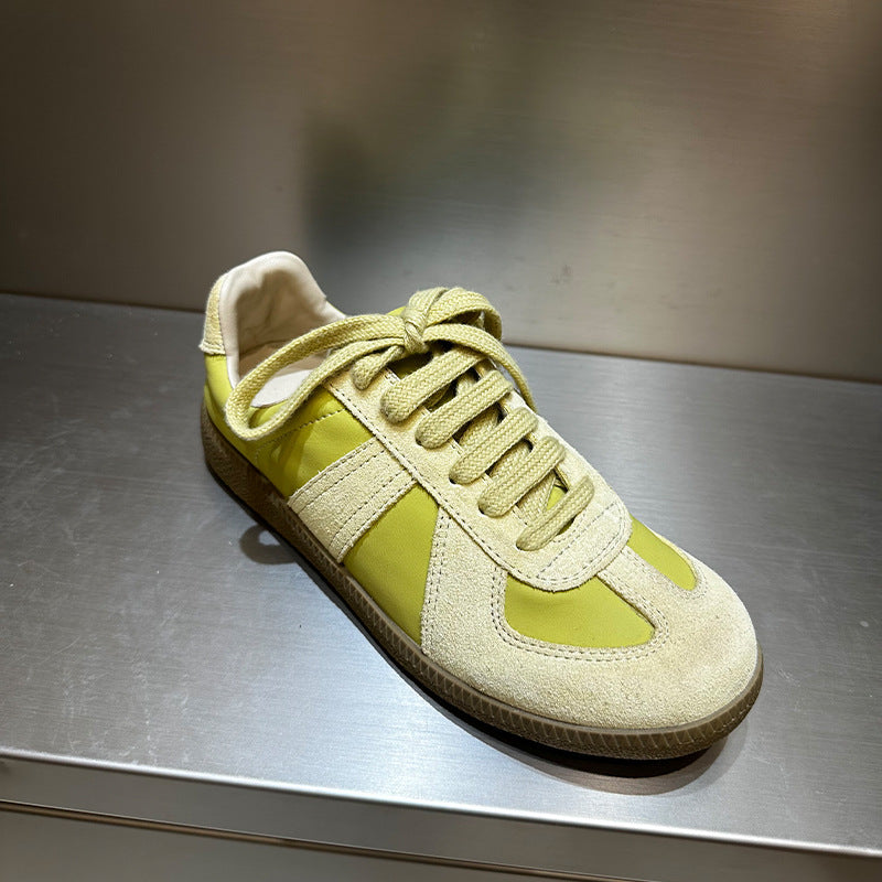 Women's Elk High Version Retro Genuine German Training Round Sneakers