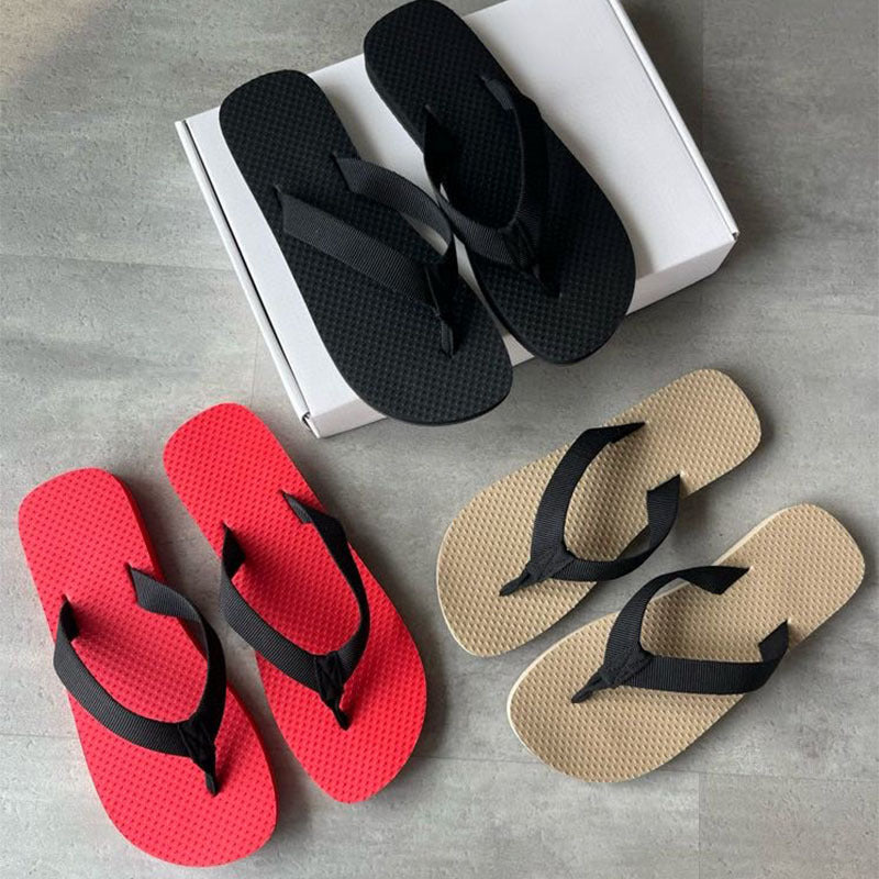 Women's Niche Summer Grosgrain Flip-flops Outdoor Leisure Thick-soles Slippers