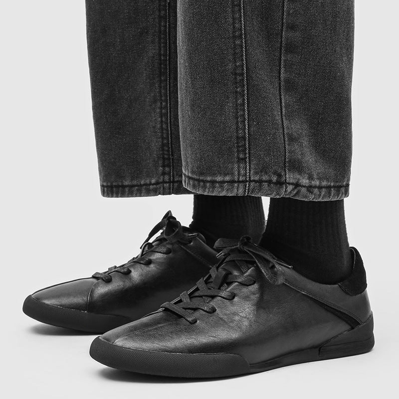 Men's Classic German Training Flat Hiking Fashionable Men's Casual Leather Shoes
