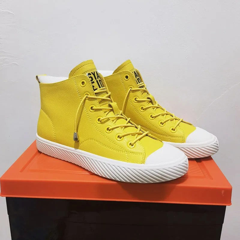 First Layer Cowhide Female Spring Korean Sports Women's Board Shoes