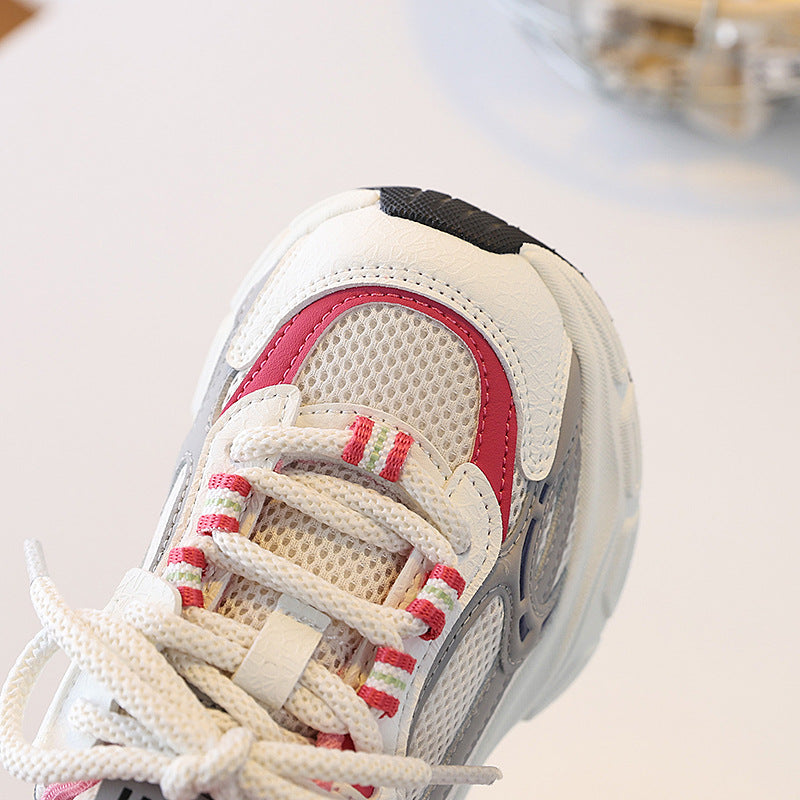 Children's Platform Dad Spring Trendy Breathable Mesh Children's Sports Shoes