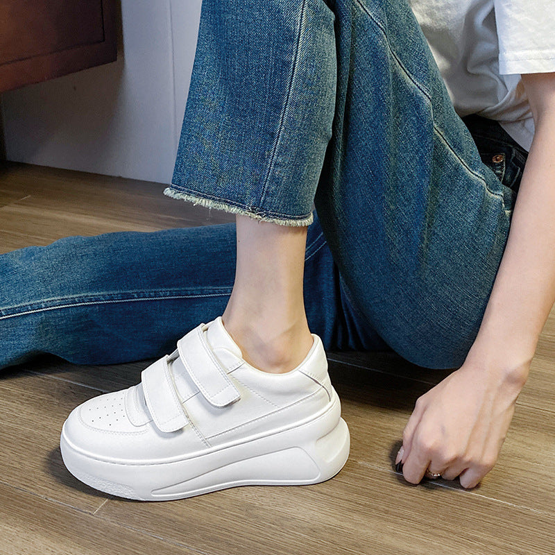 Women's Hidden White Genuine Elevator Breathable Sports Women's Casual Shoes