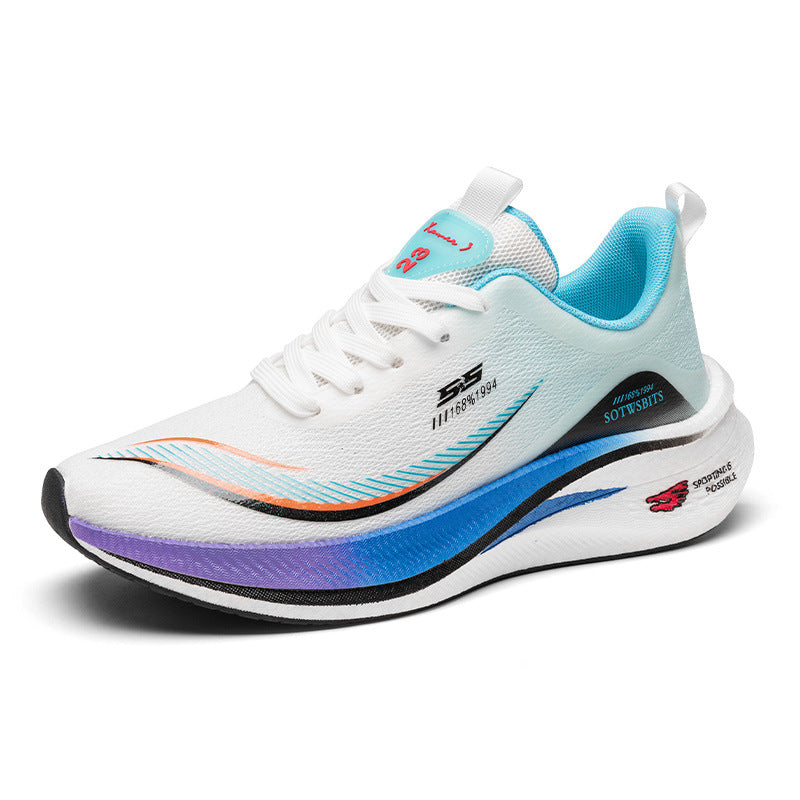 Women's & Men's Breathable Real Popcorn Bottom Carbon Plate Running Sneakers