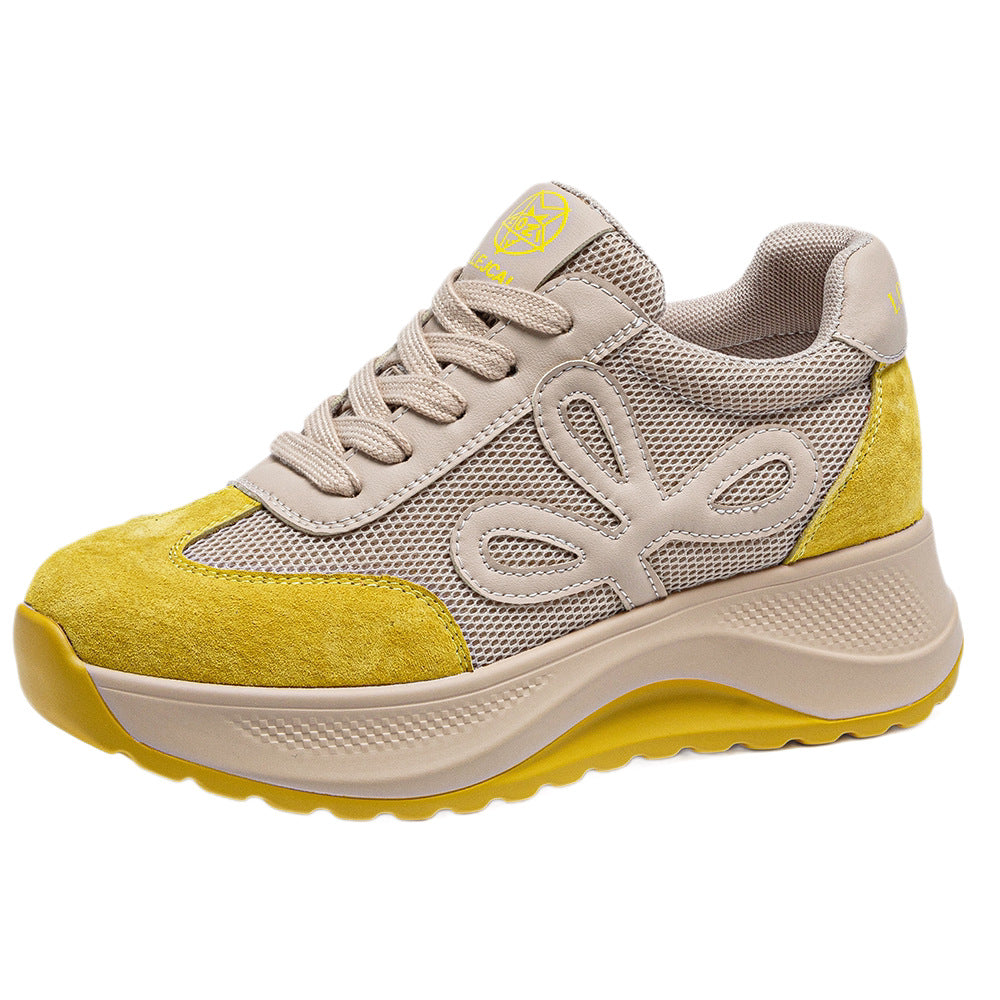 Women's Thick Bottom Height Increasing Insole Dad Breathable Casual Shoes