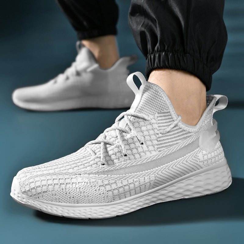 Women's & Men's Plus Size Flying Woven Breathable Mesh Sneakers