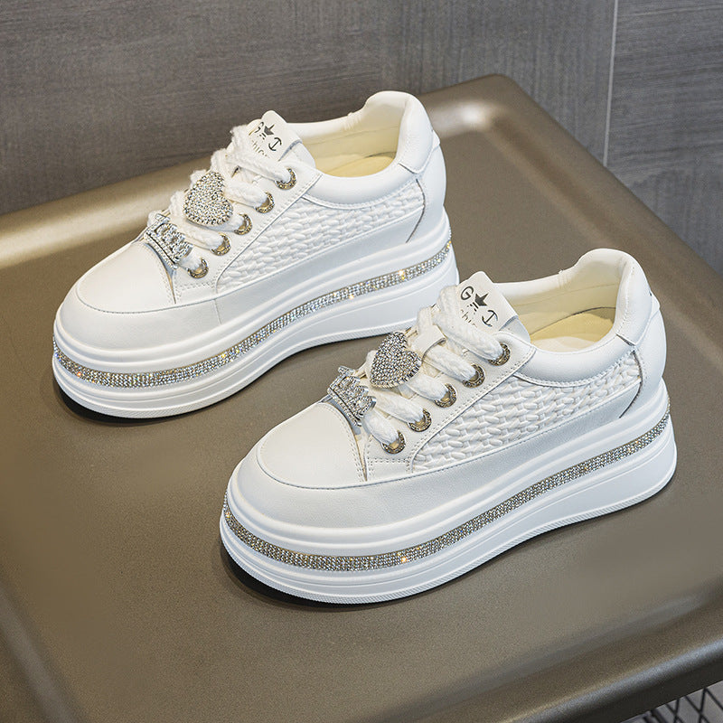 Women's Thick-soled Muffin Hidden White Autumn Small Fashionable Casual Shoes