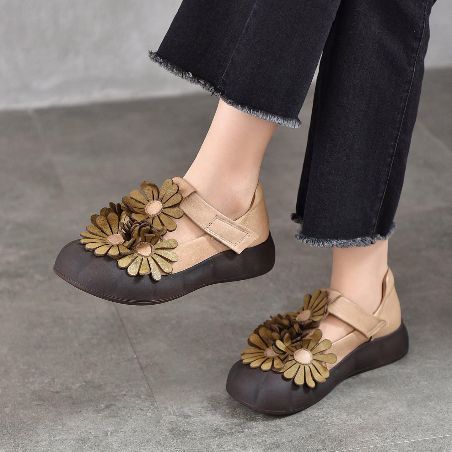 Women's Shape With Toe Box Flat Spring Women's Casual Shoes