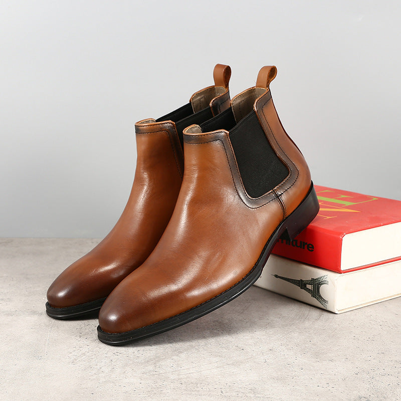 Men's British Vintage Upscale Handmade Chelsea Business Boots