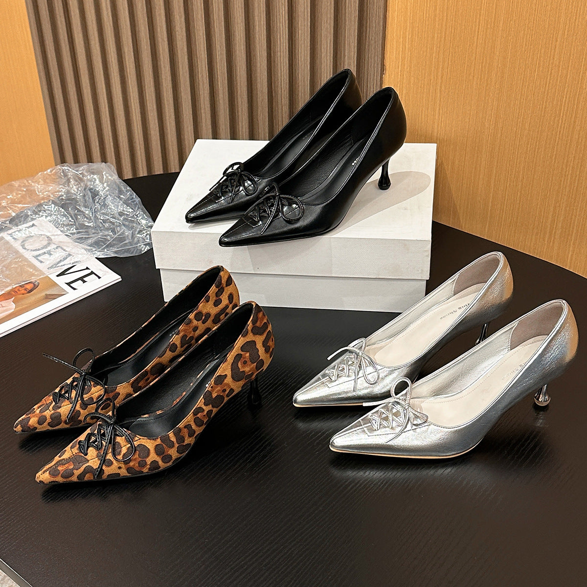 Women's Pointed Toe High Pumps Low-cut Sexy Men's Shoes