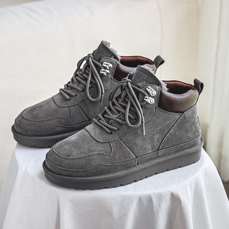 Men's Innovative Stylish Fur Thickened Warm Snow Boots