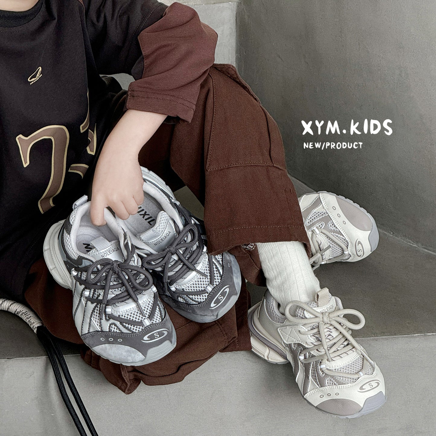 Children's Summer Bag Bottom Dad Fashion Tie Boys Single Children's Sports Shoes