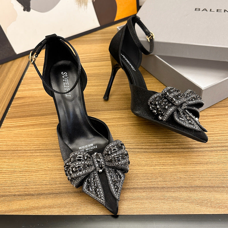 Women's Source Fashion Bowknot Hollow Summer Stiletto Women's Shoes
