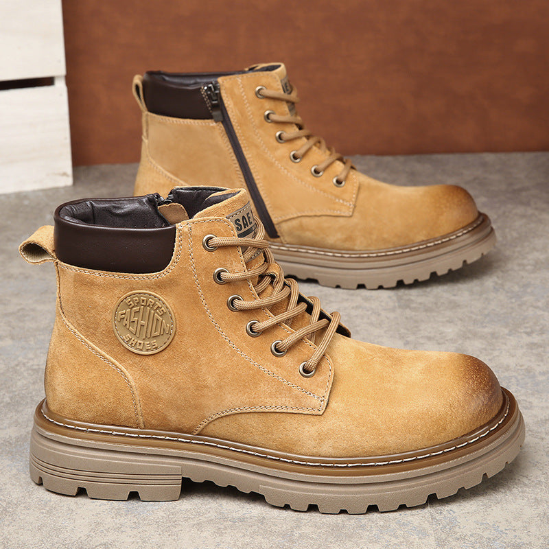 Men's Winter Fleece-lined Warm Worker Thick Bottom Boots