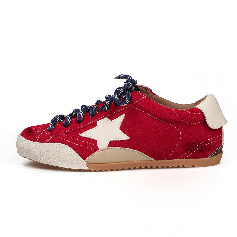 Women's Retro German Training Distressed Little Dirty Flat Women's Casual Shoes