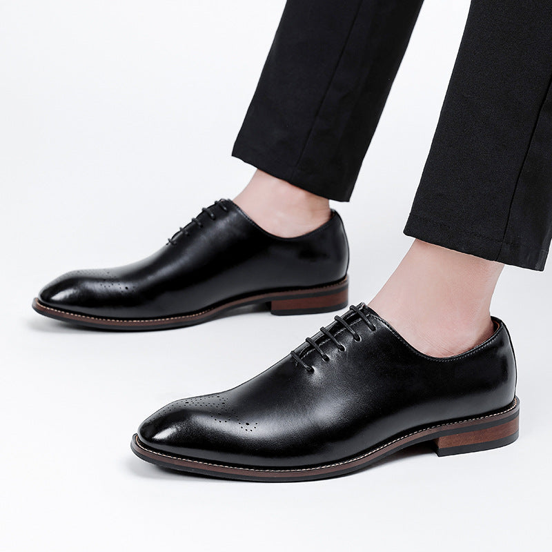 Men's Wear Height Increasing Authentic British Style Leather Shoes