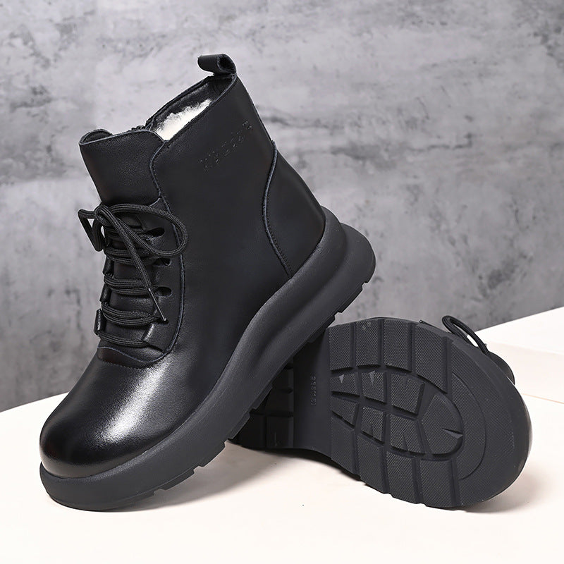 Integrated Short Thick Bottom Fleece-lined Warm First Boots