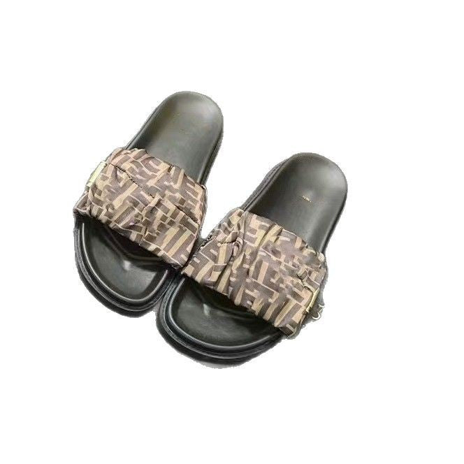 Platform Satin Drawstring For Outdoors Beach Pleated Flat Sandals