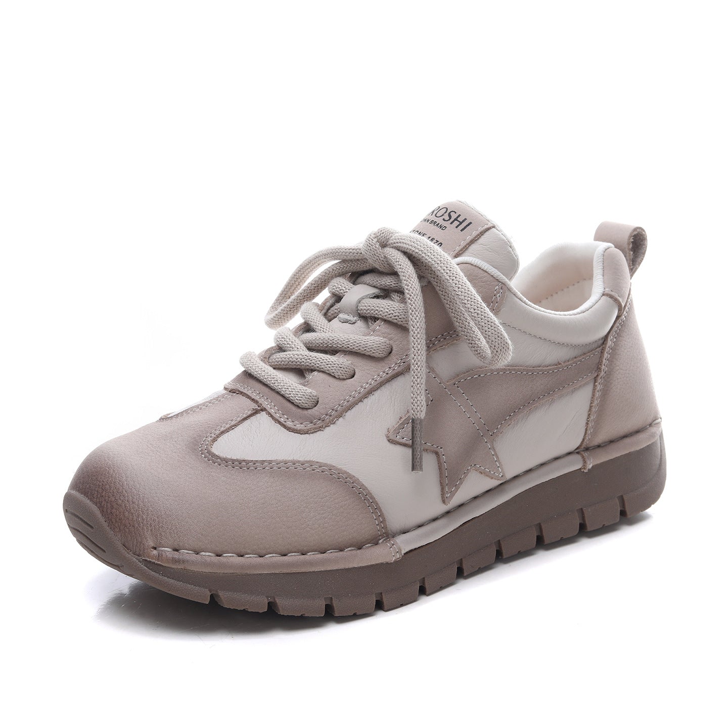 Women's Cowhide Spring Flat Retro Breathable German Training Women's Sports Shoes