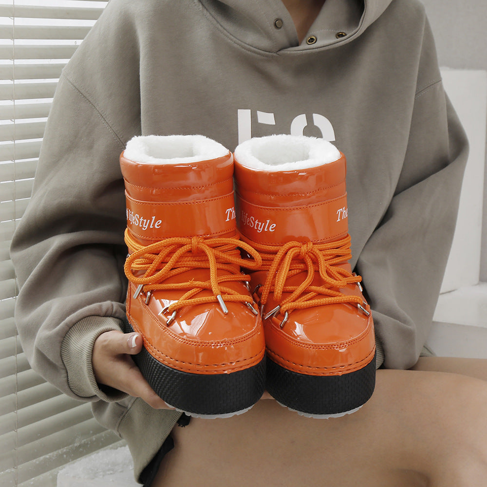 Feeling Satay Ski Warm Easy To Care Snow Boots