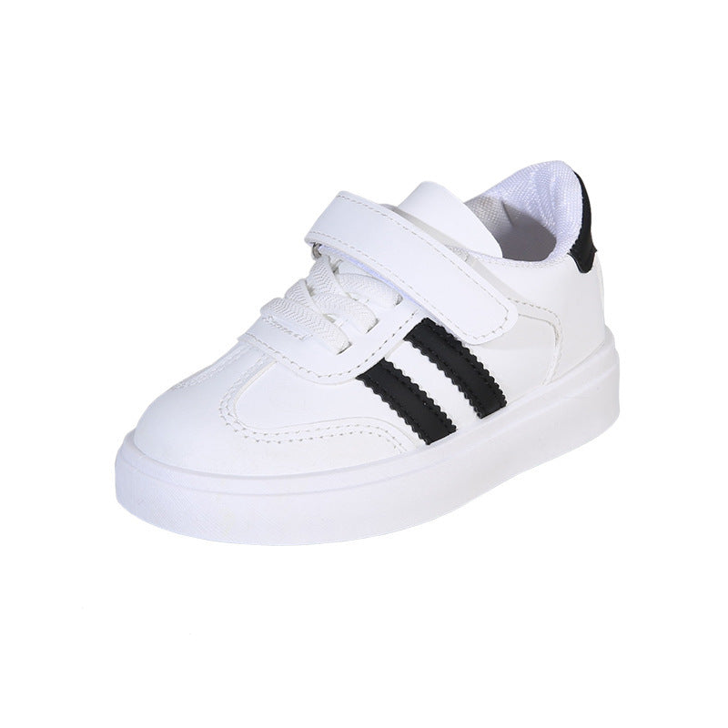 Children's Spring White Lightweight Moral Training Kid's Sneakers