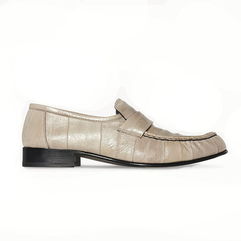 Women's Retro Fashion Genuine Pumps Eel Skin Leather Shoes
