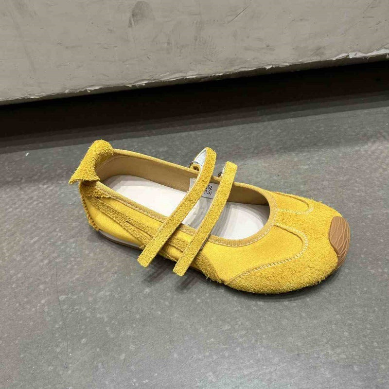 Women's Velcro Low-cut Mary Jane Ballet Style German Sneakers