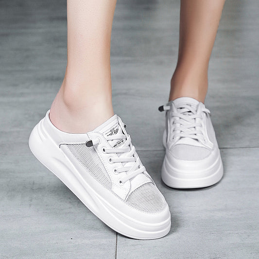 Women's Thick Bottom Increased Half Summer Mesh Casual Shoes