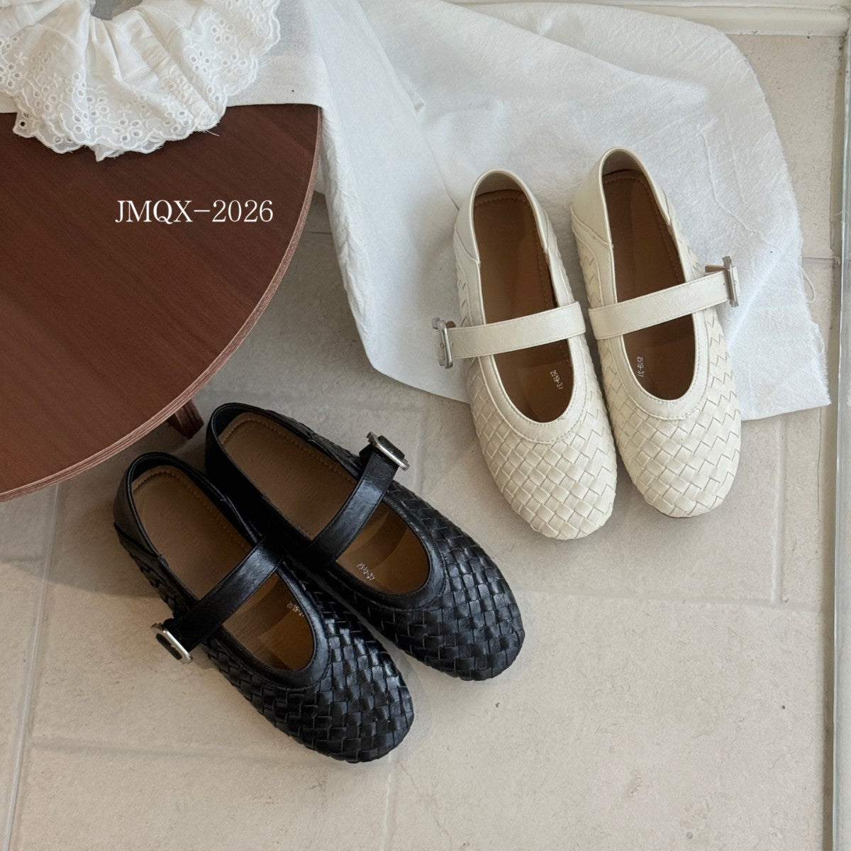 Women's Retro French Woven Mary Jane Low-cut Pumps Lazy Women's Fashion Shoes