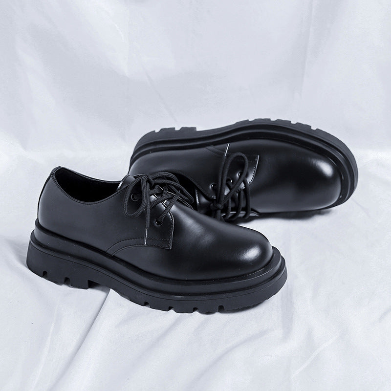 Men's Style Black Business Formal Big Head Men's Shoes