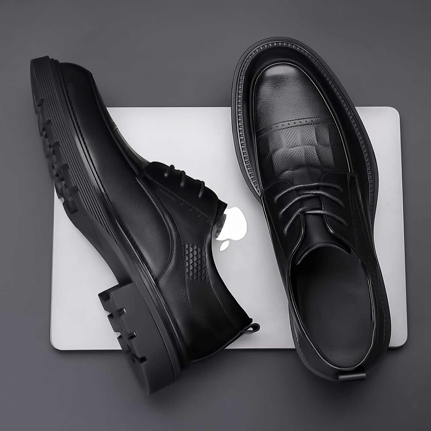 Men's Spring High-grade First Layer Cowhide Commuter Platform Men's Shoes