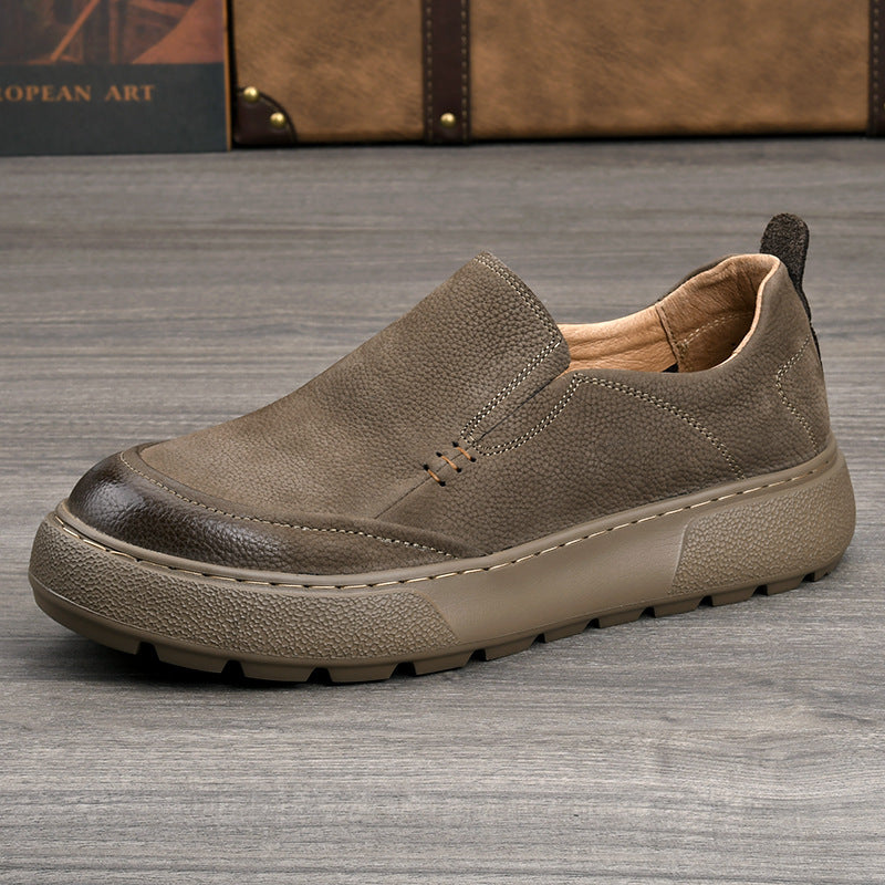 Men's Breathable Full Grain Cowhide Outdoor Sports Sneakers