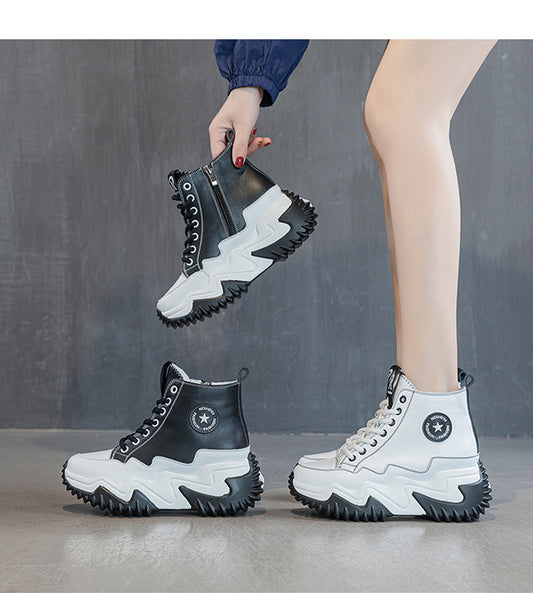 Women's Genuine Platform Height Increasing Insole Sports Casual Shoes