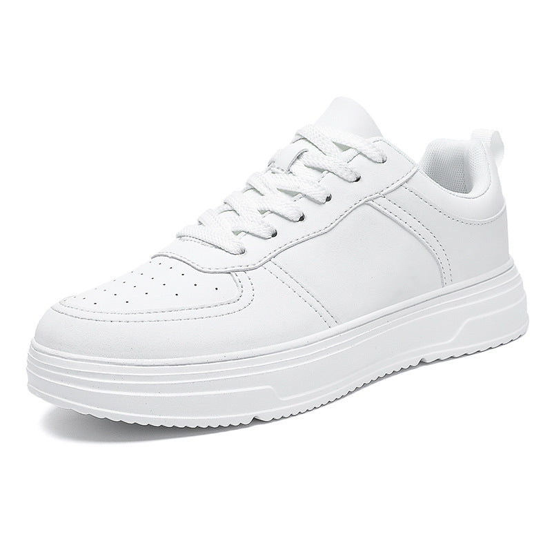 Men's National Fashion White Thick Sole Sports Sneakers