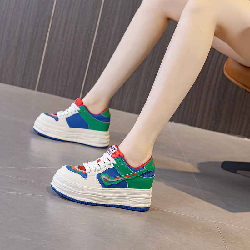 Women's Platform White Height Increasing Pumps Women's Casual Shoes