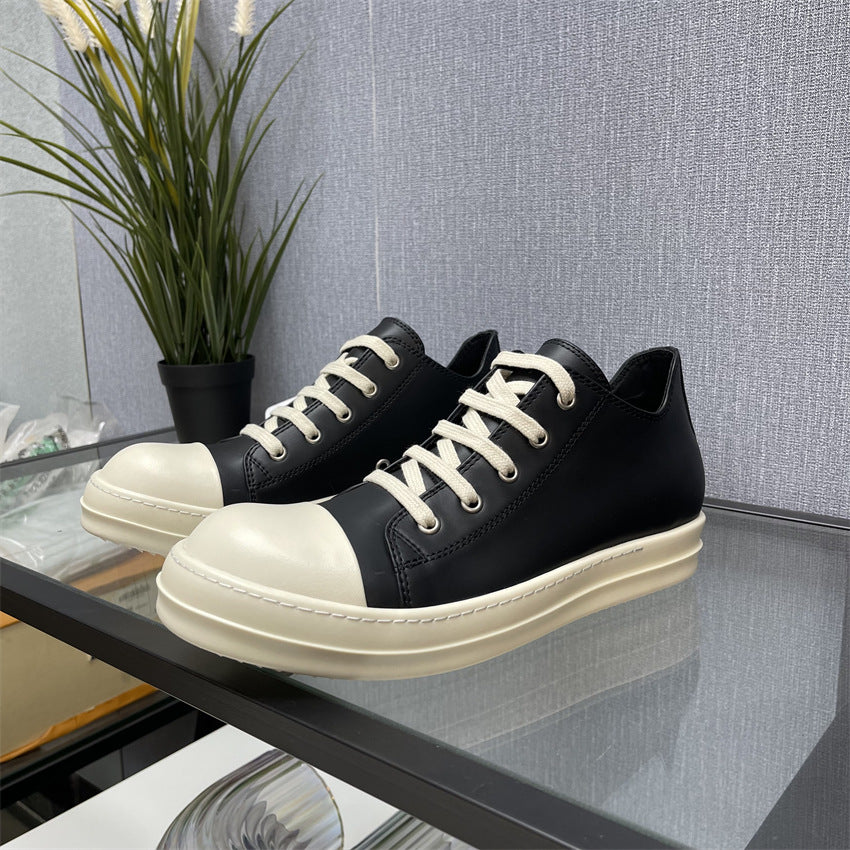 Men's Fragrance Bottom Black Full Grain Calfskin Sneakers