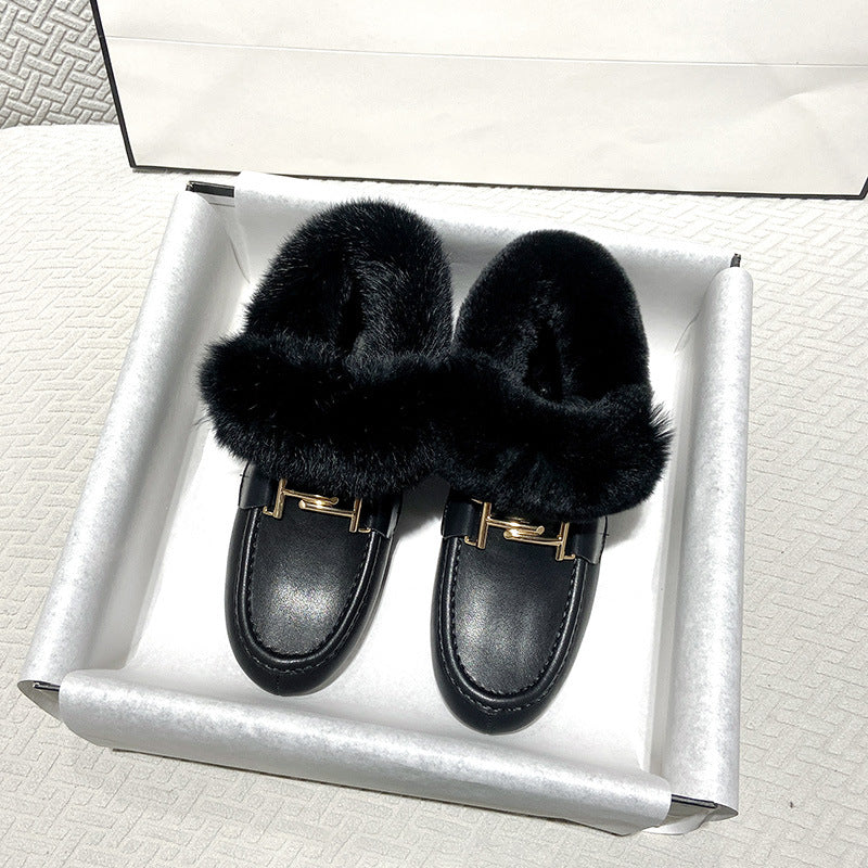 Women's Thermal Cotton Height Increasing Insole Genuine Snow Boots