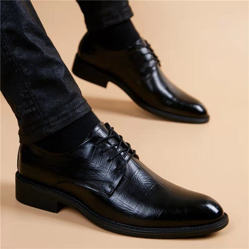 Men's Korean Style British Black Trend Wear Men's Shoes