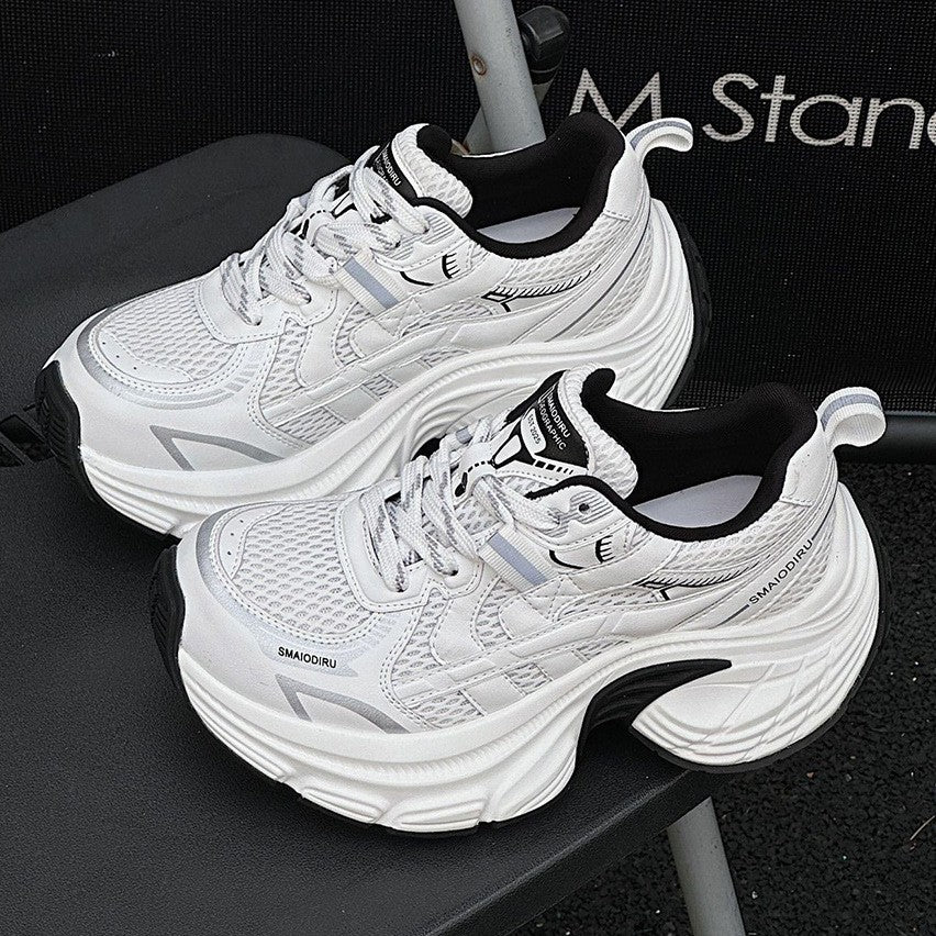 Women's Genuine Platform Dad Autumn Round Toe Soft Bottom Women's Sports Shoes