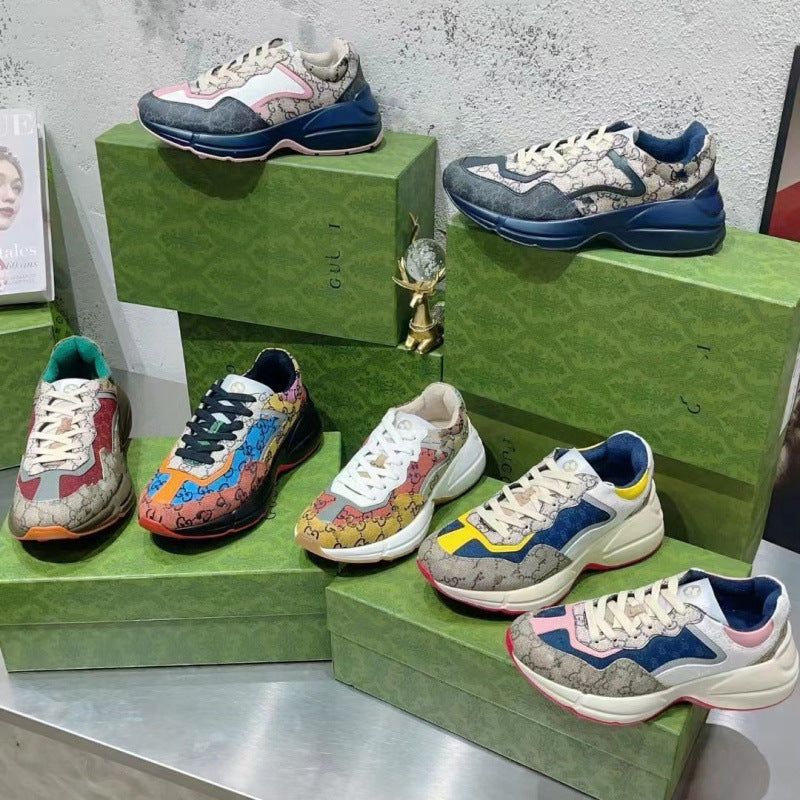 Presbyopic Camouflage Thick Bottom Leisure Pumps Comfortable Women's Sports Shoes