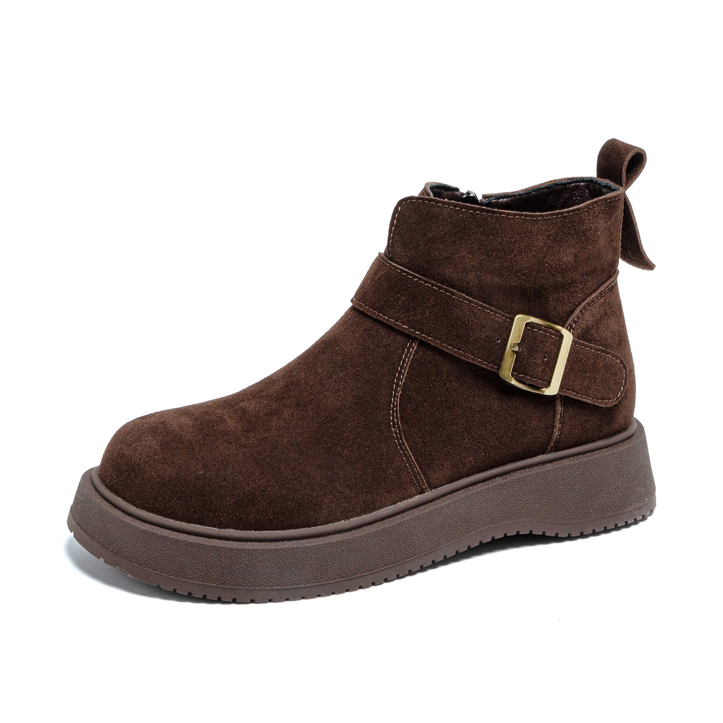 Women's Martin For Thick Bottom Fleece-lined Ankle Women's Leather Boots