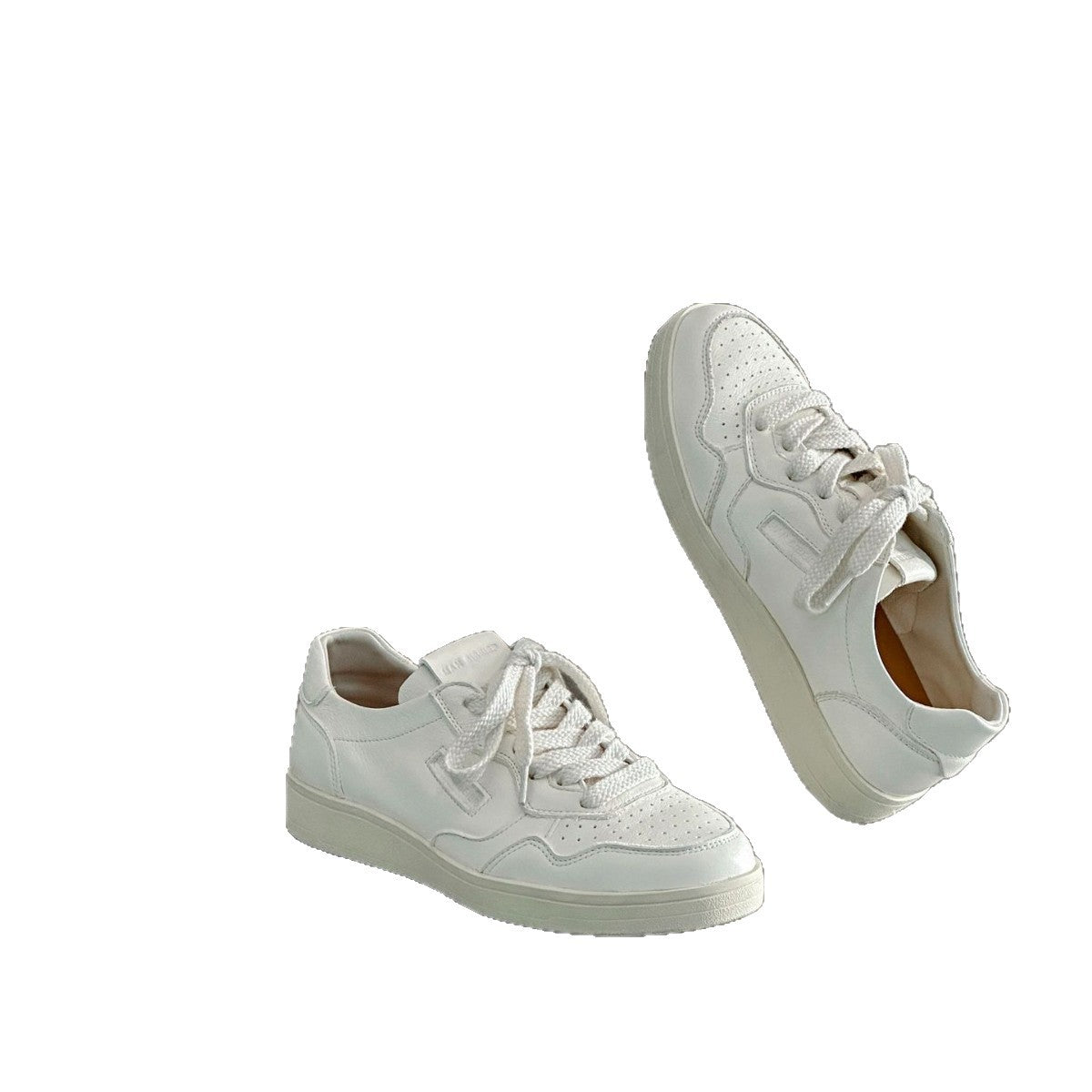 Cowhide Korean Style Fashionable Red Thin Bottom Skate Flat Casual Shoes