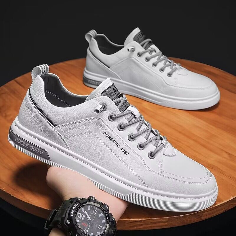 Men's Fashion Spring Boys Breathable Versatile White Sneakers