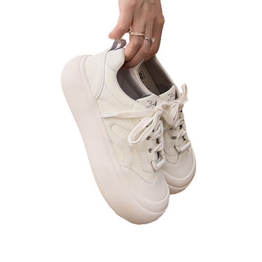 Women's White Wild Round Toe Ugly Cute Women's Casual Shoes