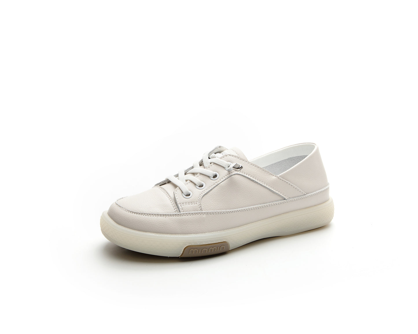 Women's White Pumps Tendon Bottom Slip-on Soft Flat Casual Shoes