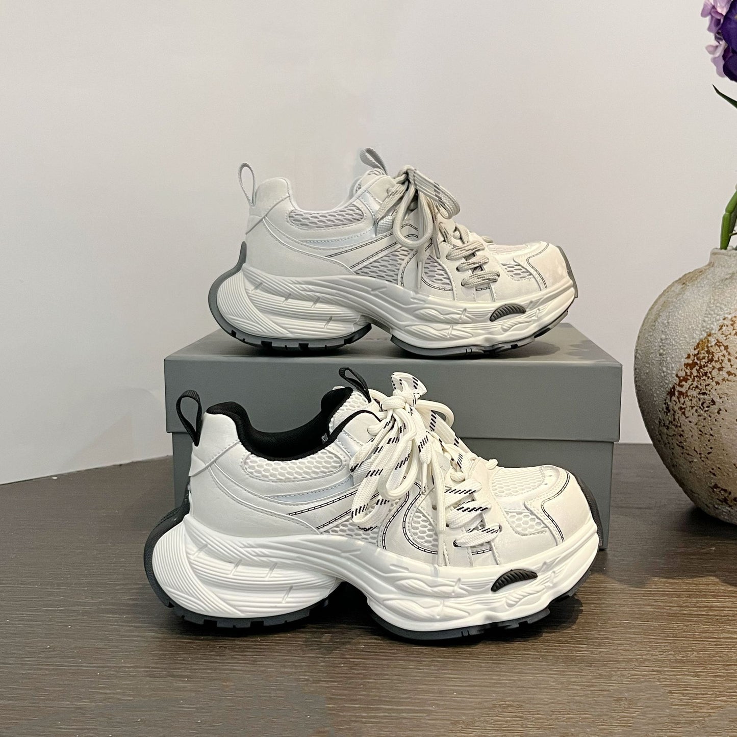 Women's Early Spring Thick Bottom Heightened Daddy Women's Sports Shoes