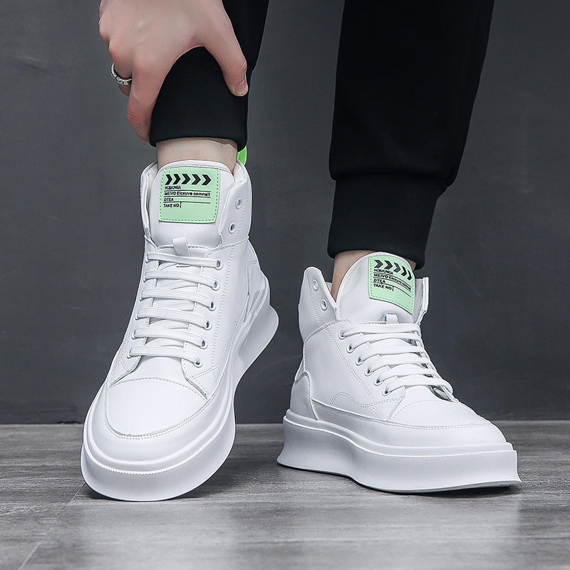 Men's White Fashion European Goods Tide Live Casual Shoes