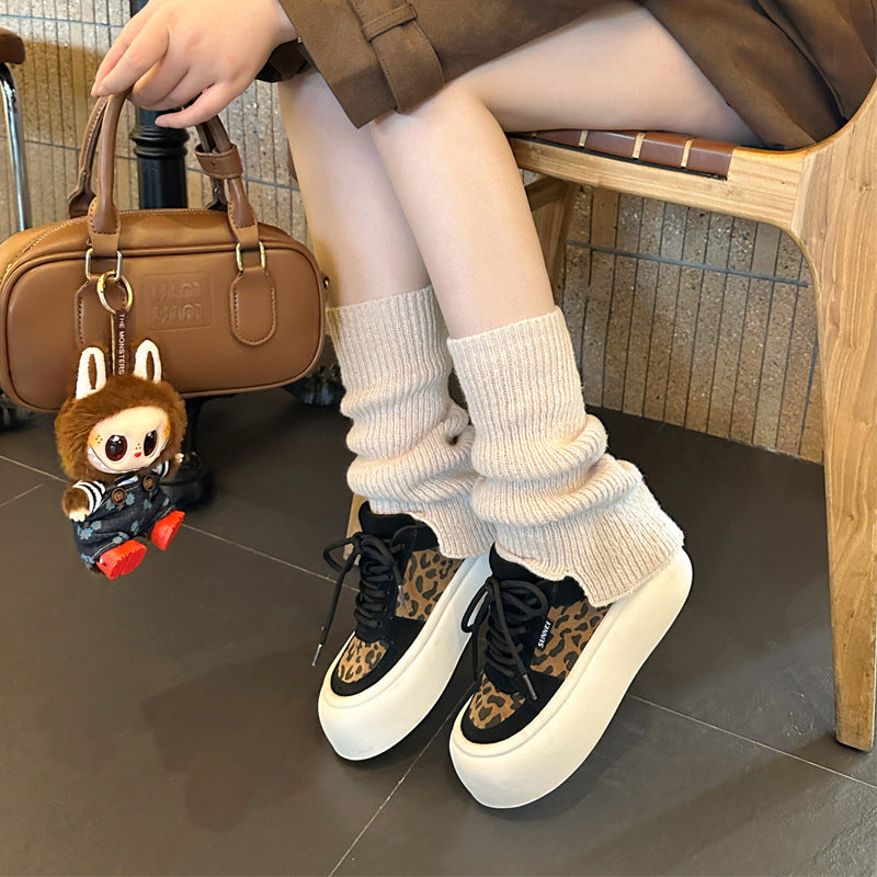 Women's Genuine Leopard Print Lightweight Raise The Sneakers